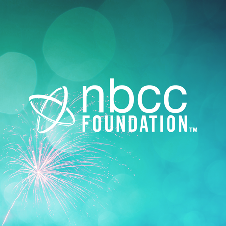 NBCCF logo with sparkler on green background